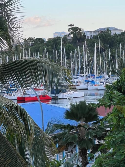 Duplex Marina Gosier- Vue Mer Et Bateaux Equipe D'Une Citerne Reliee A L'Eau De Ville Le Gosier  Luaran gambar